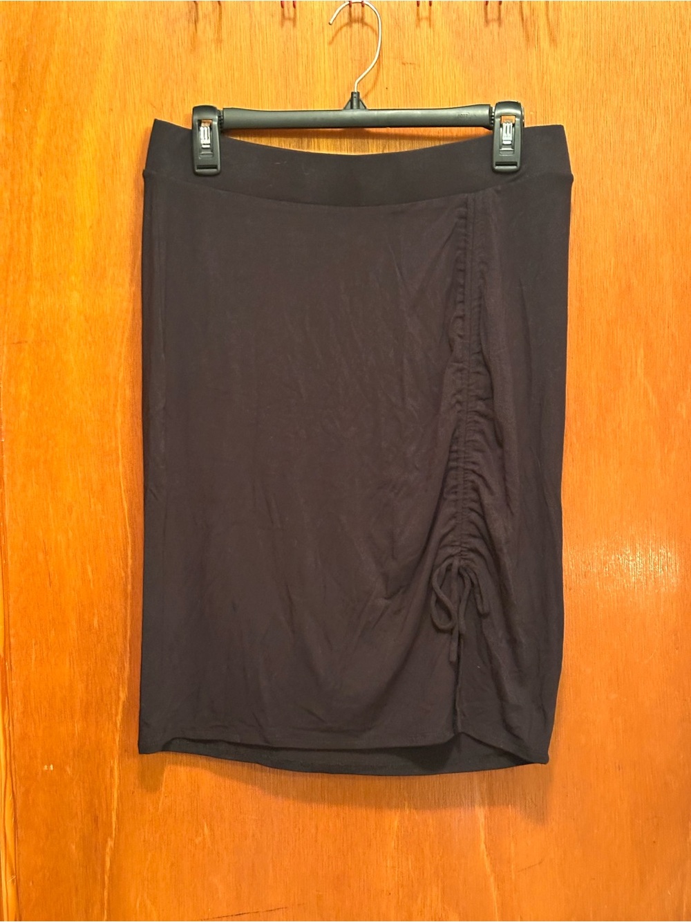Maurices Black Side-Ruched Pencil Skirt